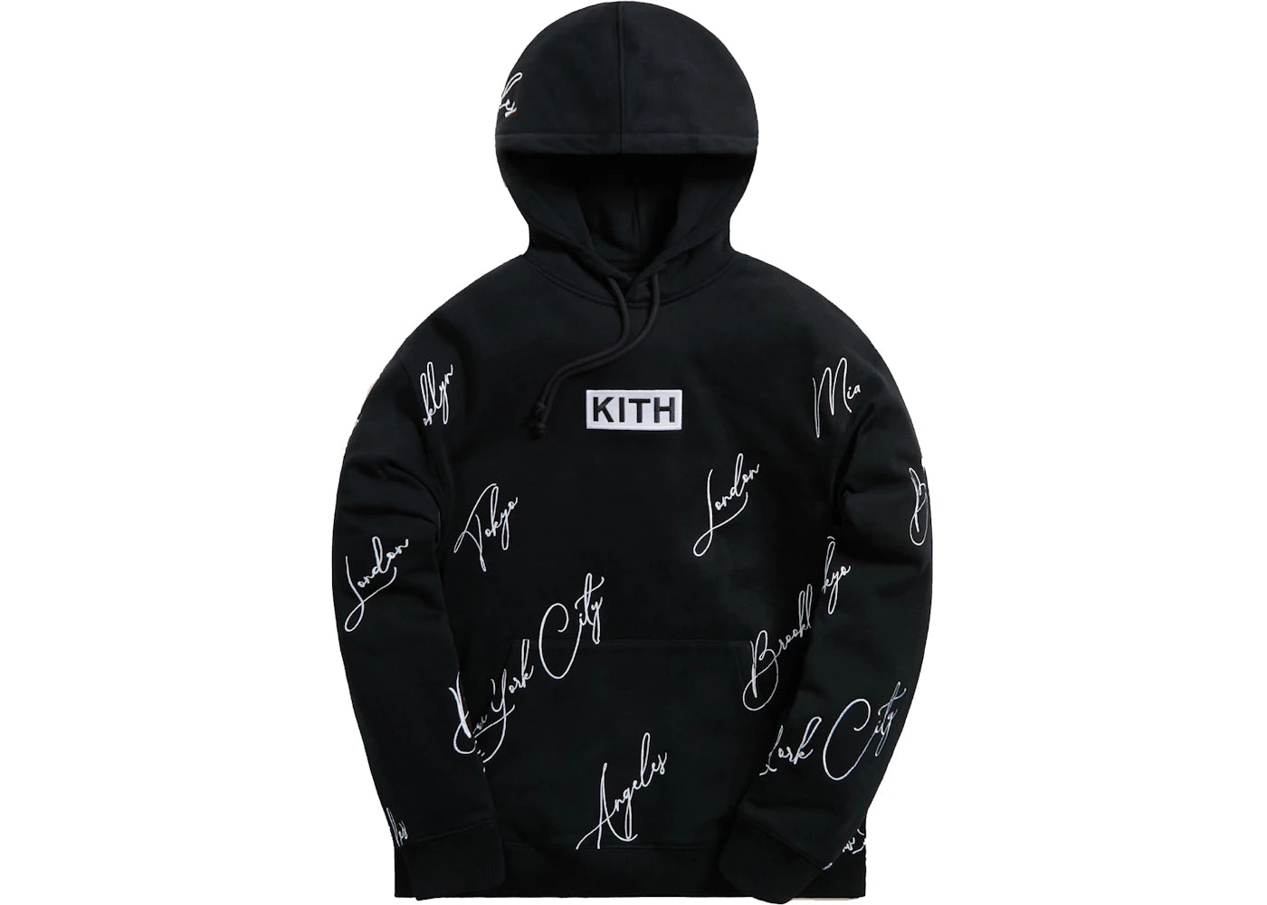 Kith City Script Hoodie Black