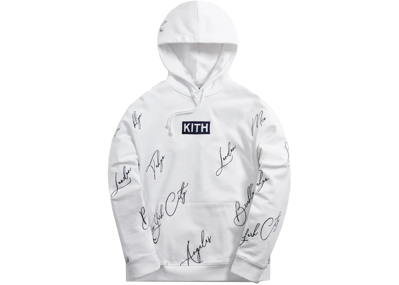 Kith City Script Hoodie White