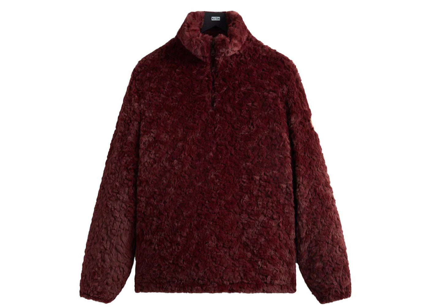 Kith Claremont Shaggy Sherpa Quarter Zip Magma