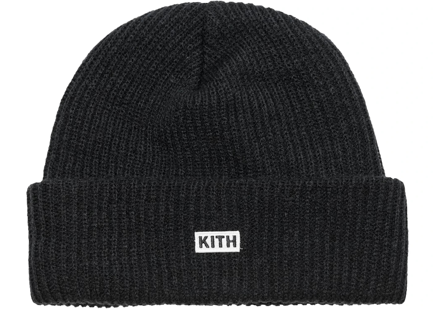 Kith Classic Logo Knit Beanie Black