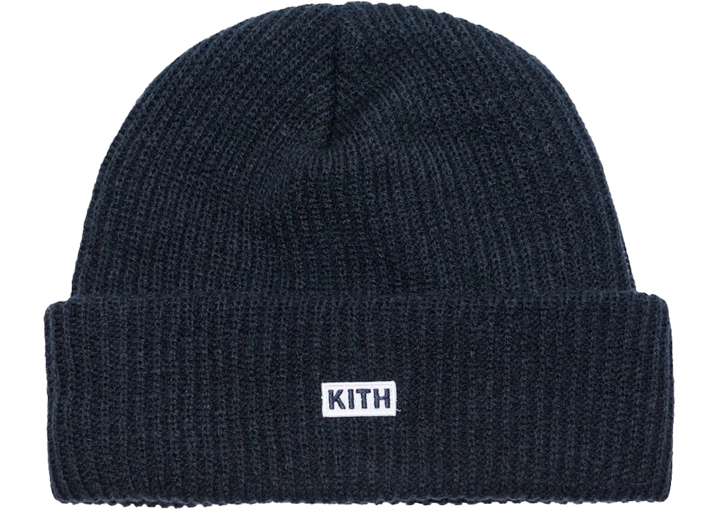 Kith Classic Logo Knit Beanie Navy