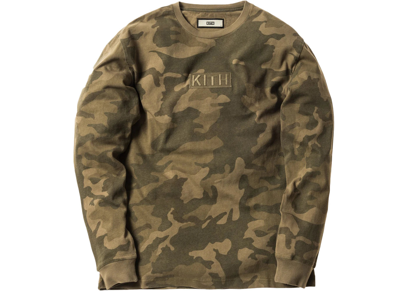 Kith Classic Logo LS Tee Woodland Camo