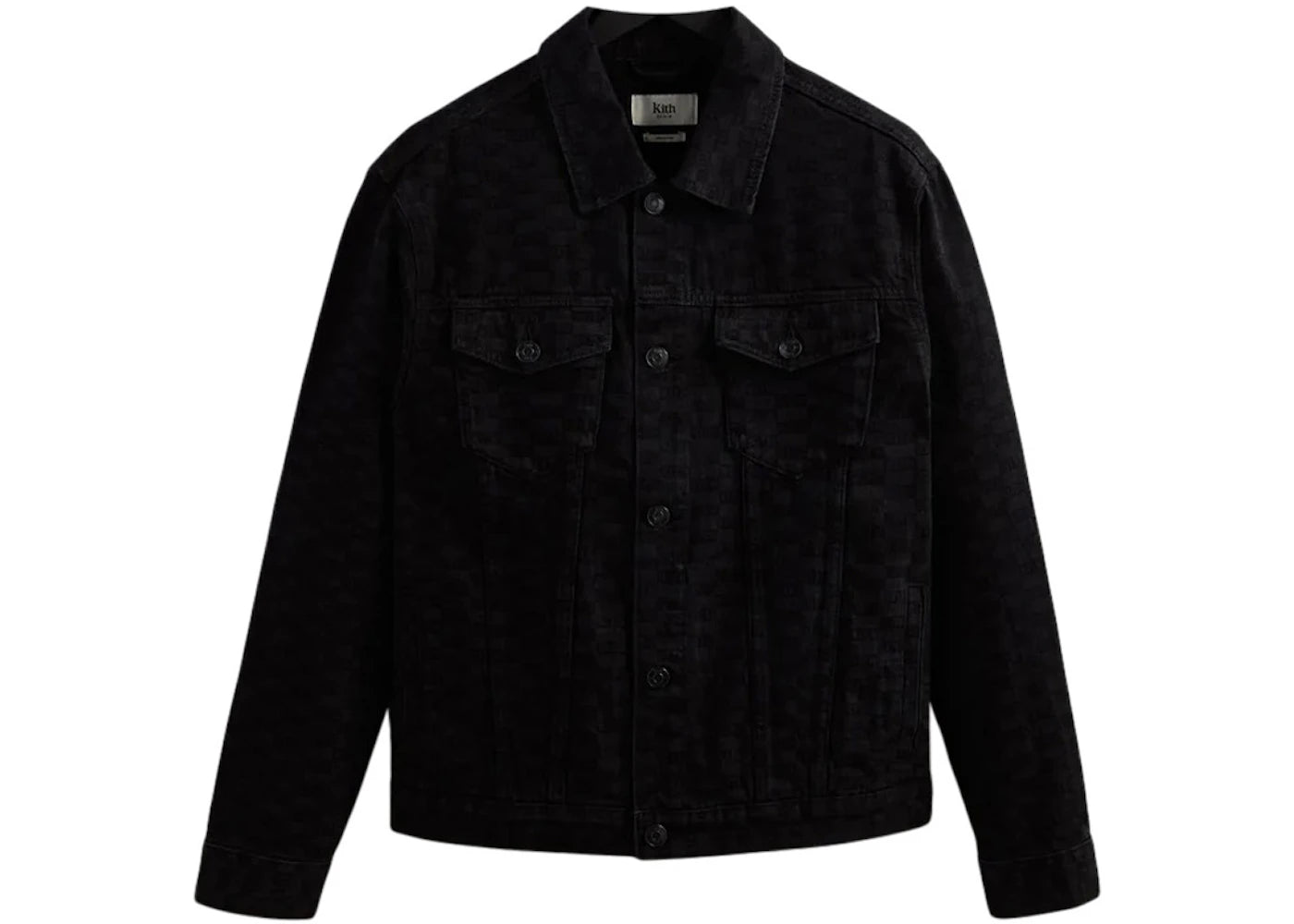 Kith Classic Logo Monogram Laight Denim Jacket Black