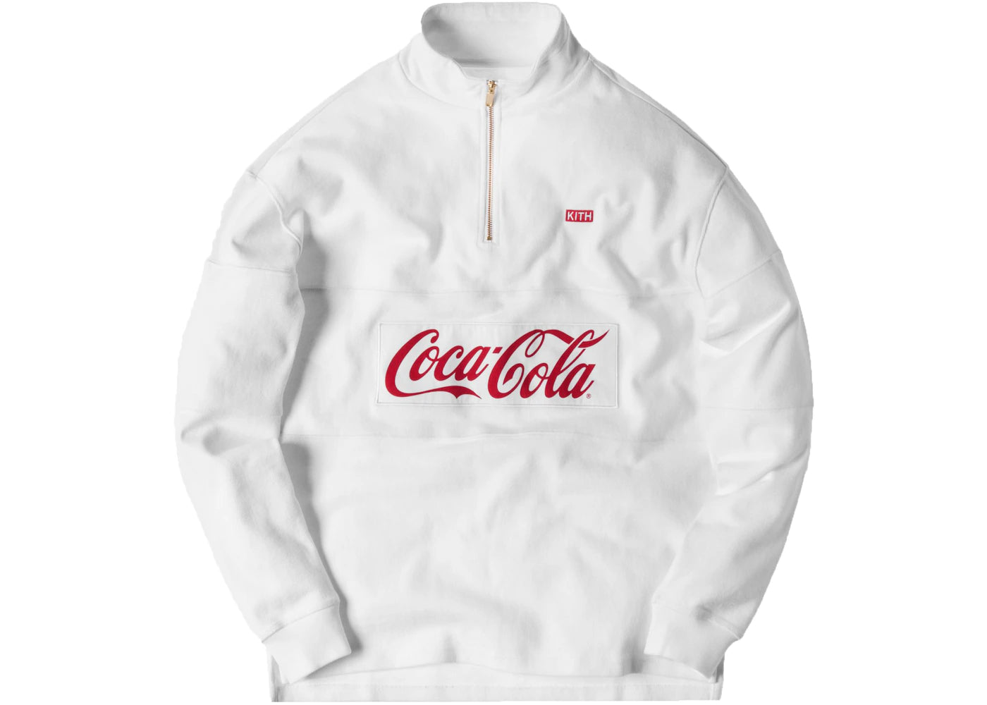 Kith Coca Cola Half Zip Rugby White