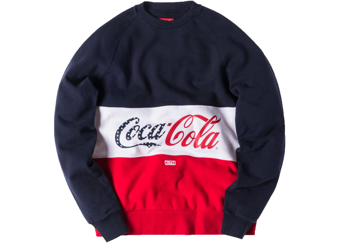 Kith Coca Cola Paneled Crewneck Red/White/Navy