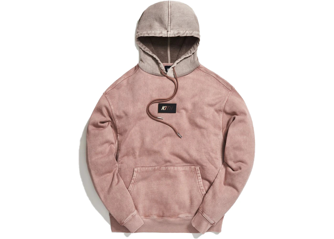 Kith Color Blocked Crystal Wash Williams Hoodie Mauve