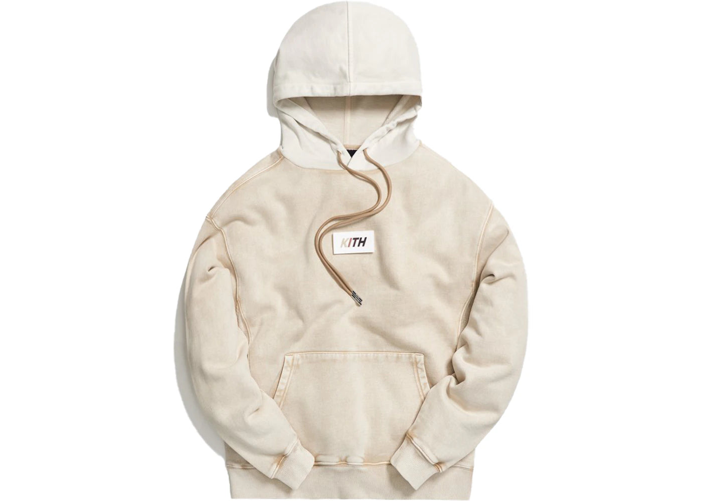 Kith Color Blocked Crystal Wash Williams Hoodie White Pepper