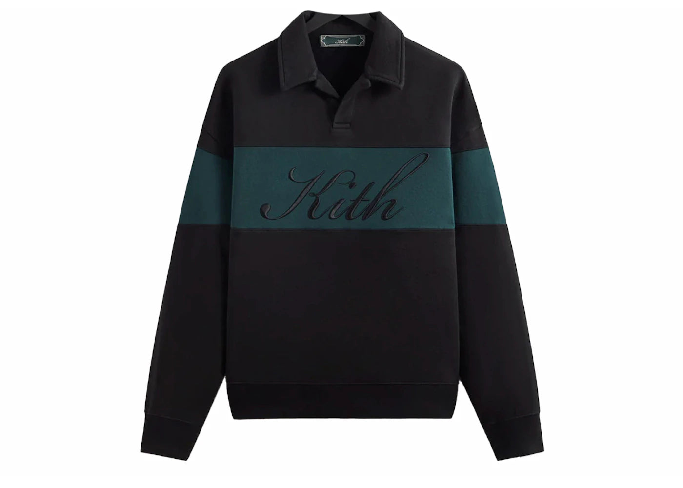 Kith Color-Blocked Nelson Collared Pullover Black