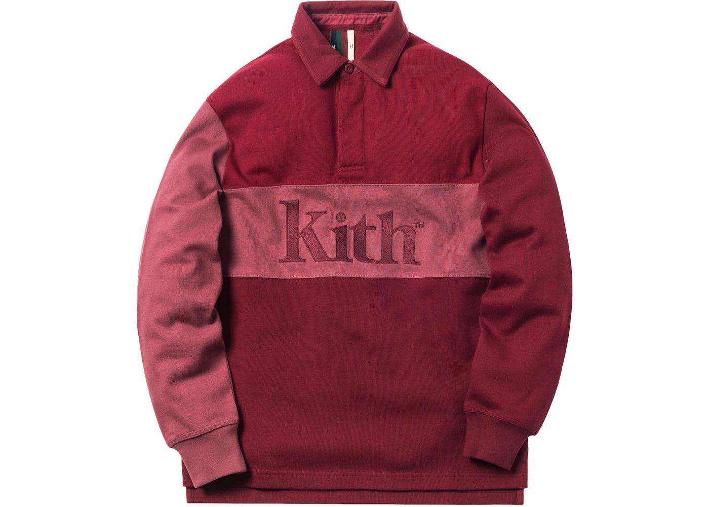 Kith Color Blocked Rugby Multi/Burgundy