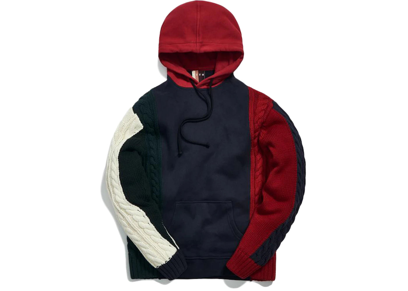 Kith Colorblock Adam Combo Knit Hoodie Pullover Navy/Multi