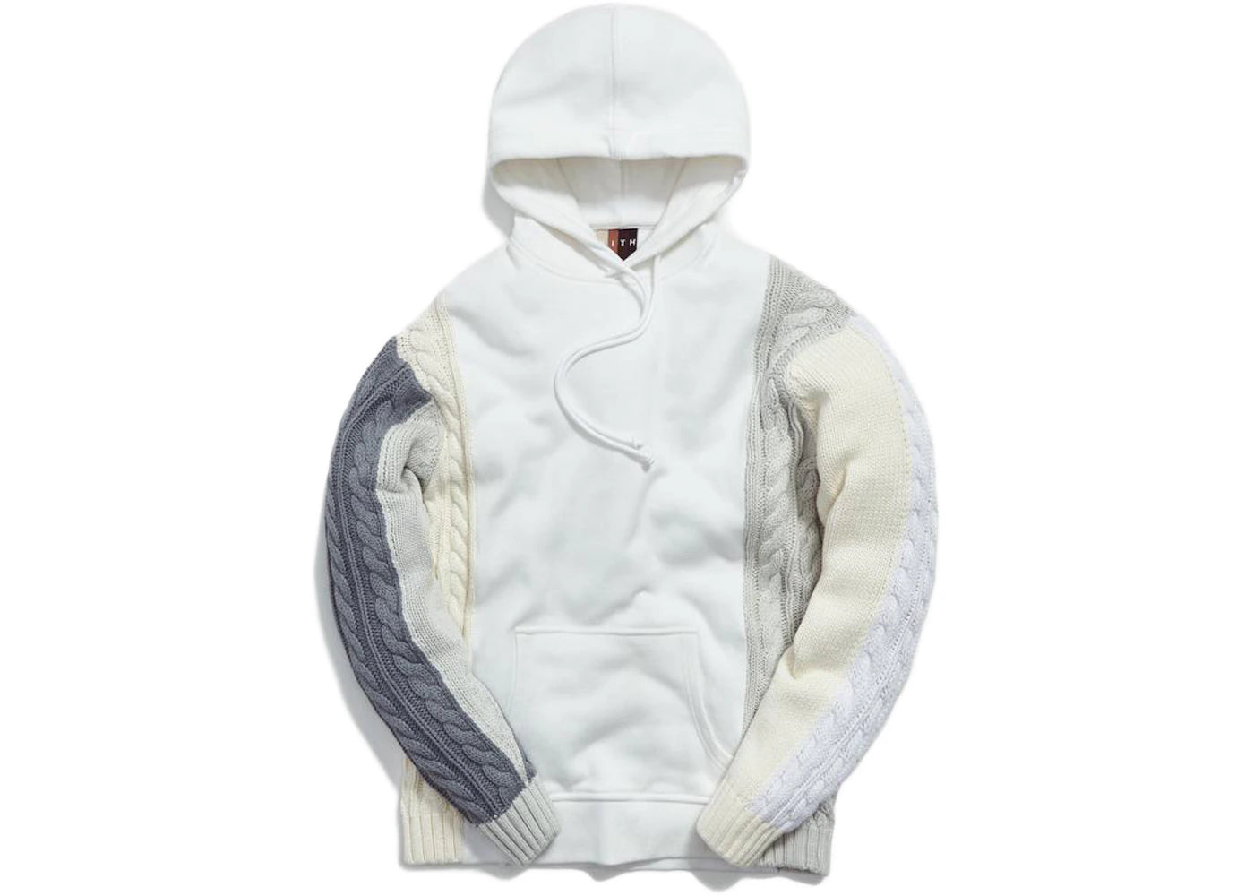 Kith Colorblock Adam Combo Knit Hoodie White