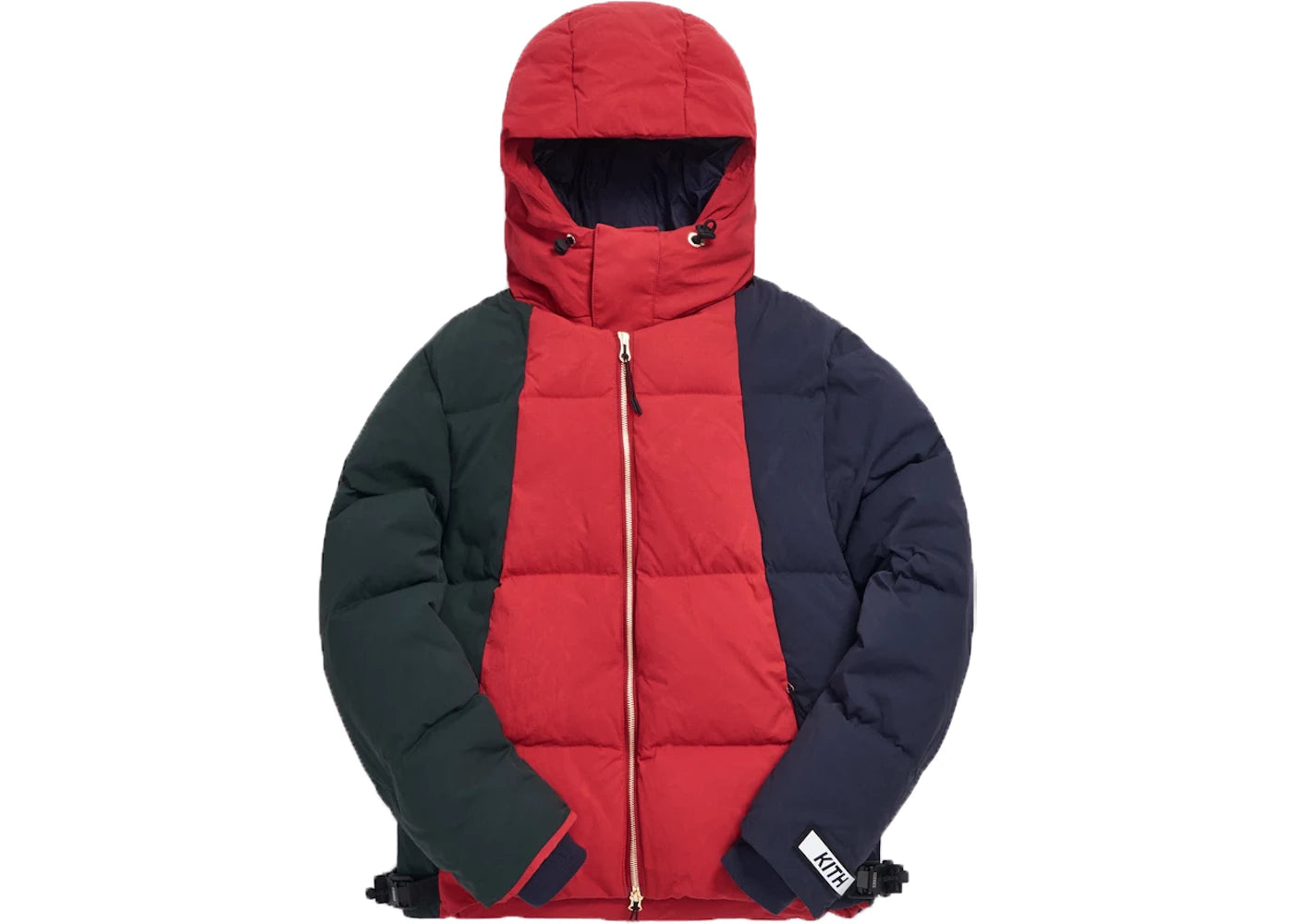 Kith Colorblocked Puffer Jacket Scarlet/Multi