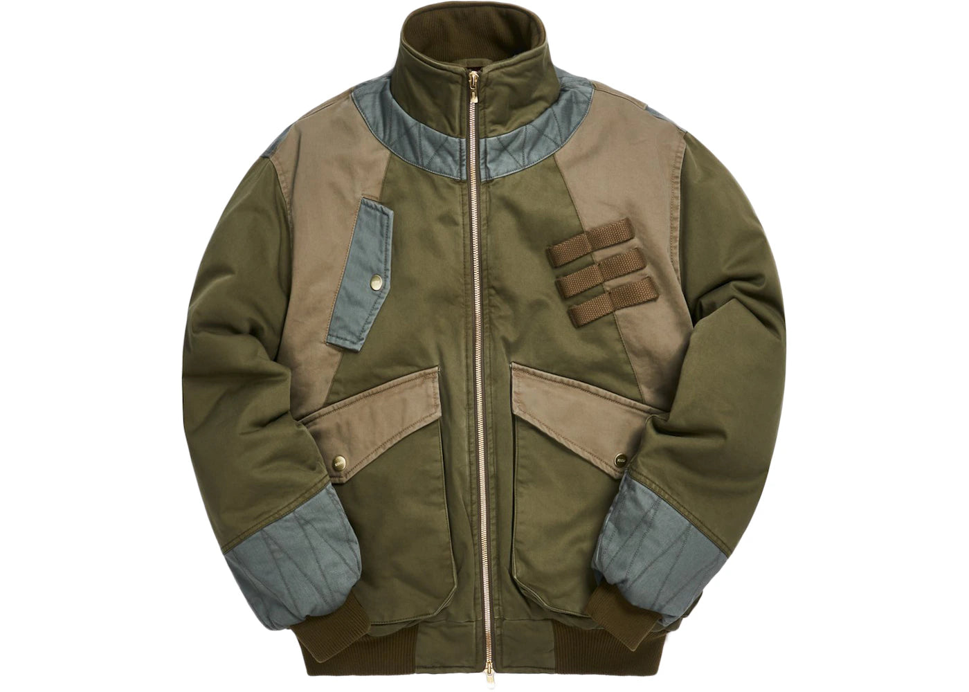 Kith Colorblocked Sateen Bomber Olive