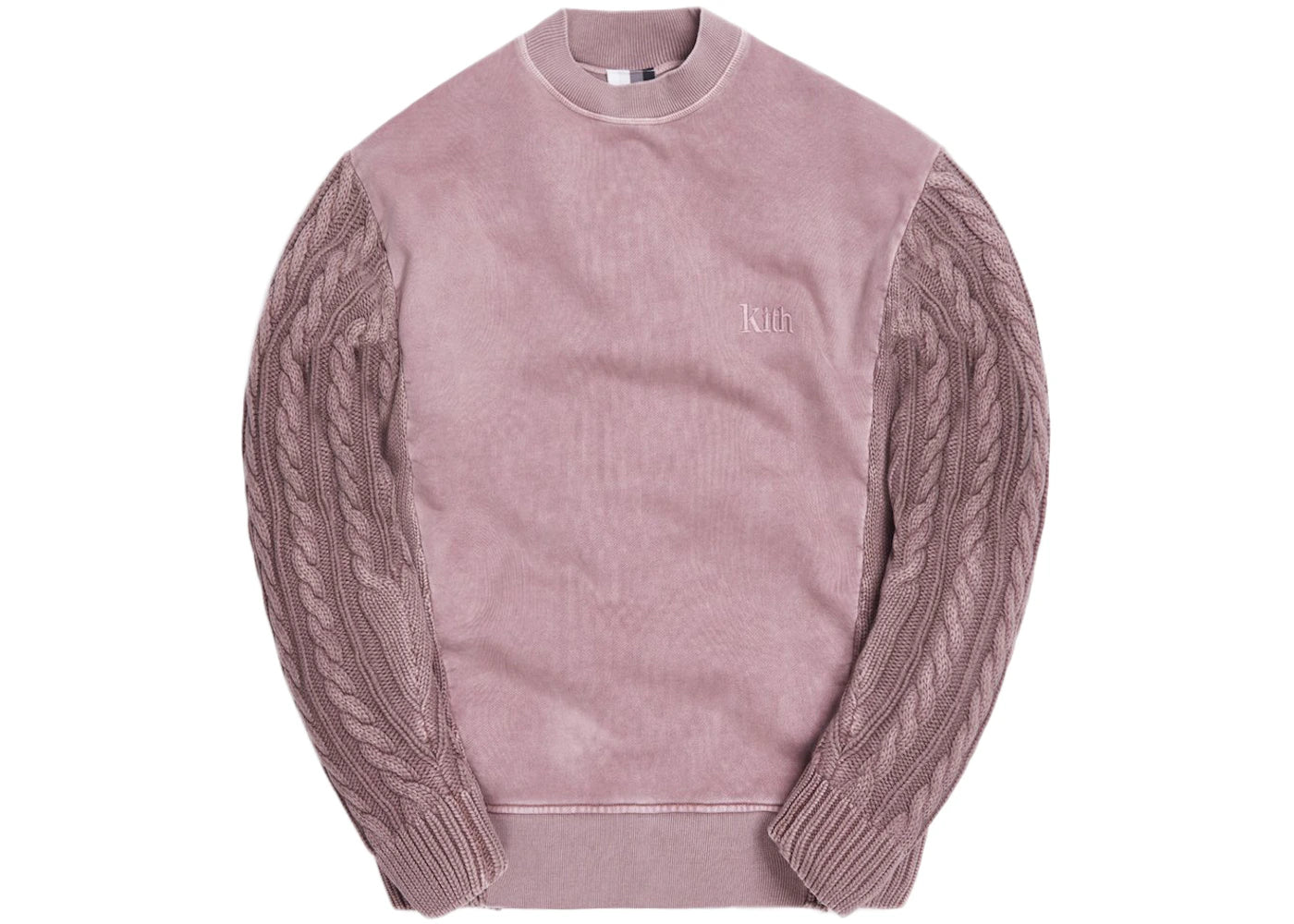 Kith Combo Knit Mockneck Dusty Mauve