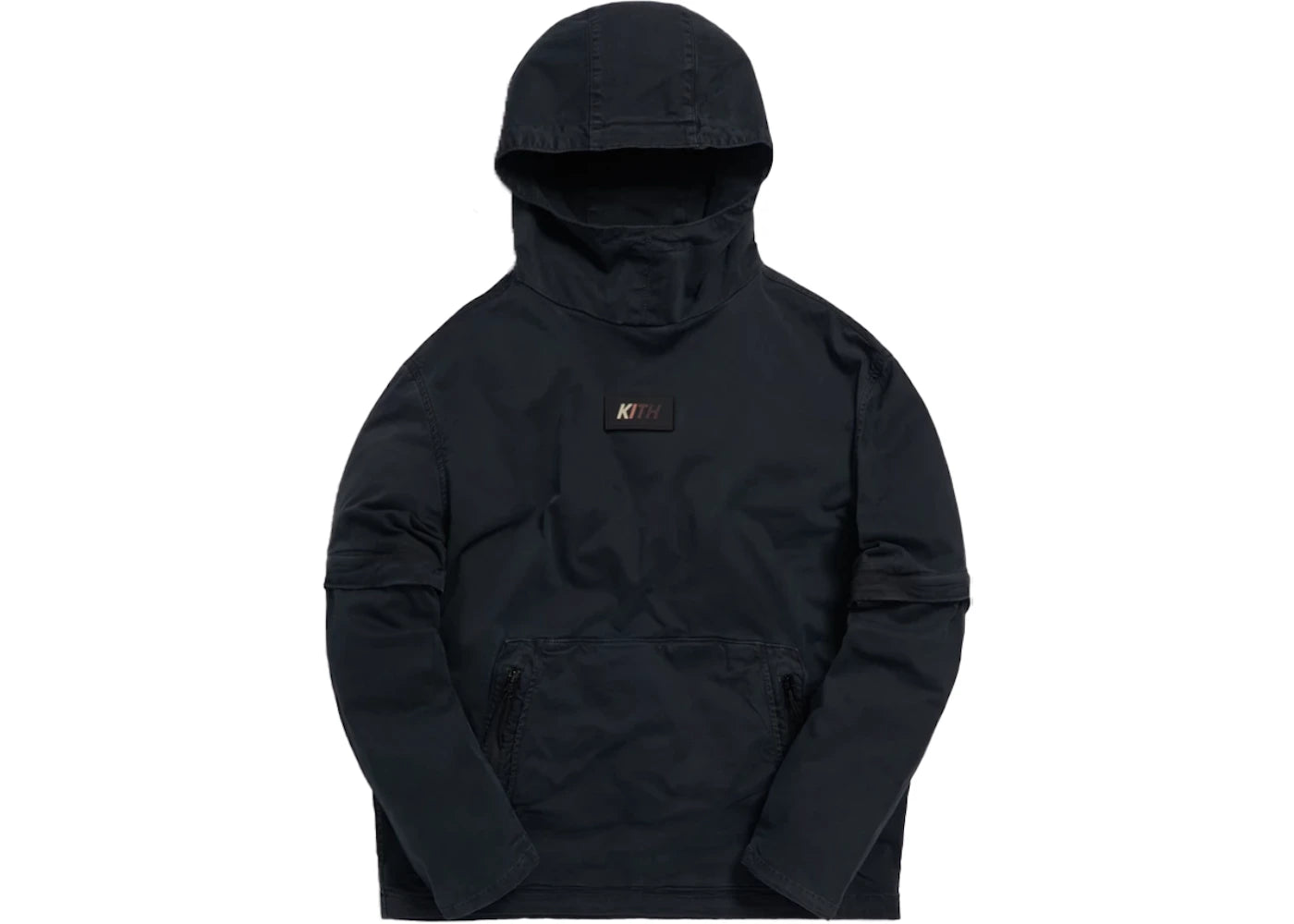 Kith Convertible Double Pocket Hoodie Soft Black