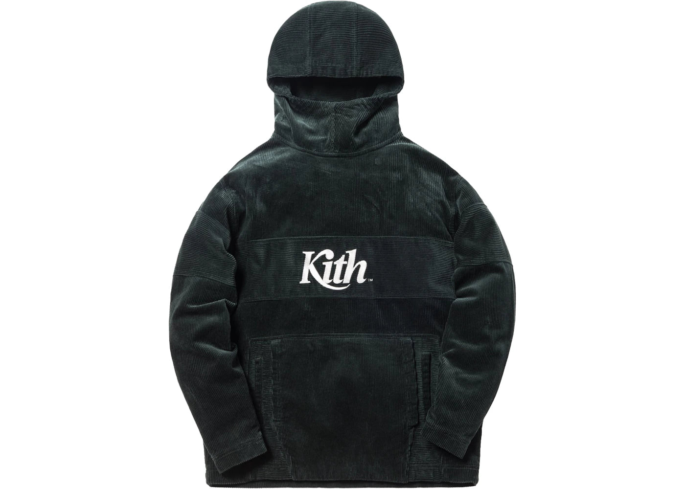 Kith Corduroy Double Pocket Hoodie Forest Green