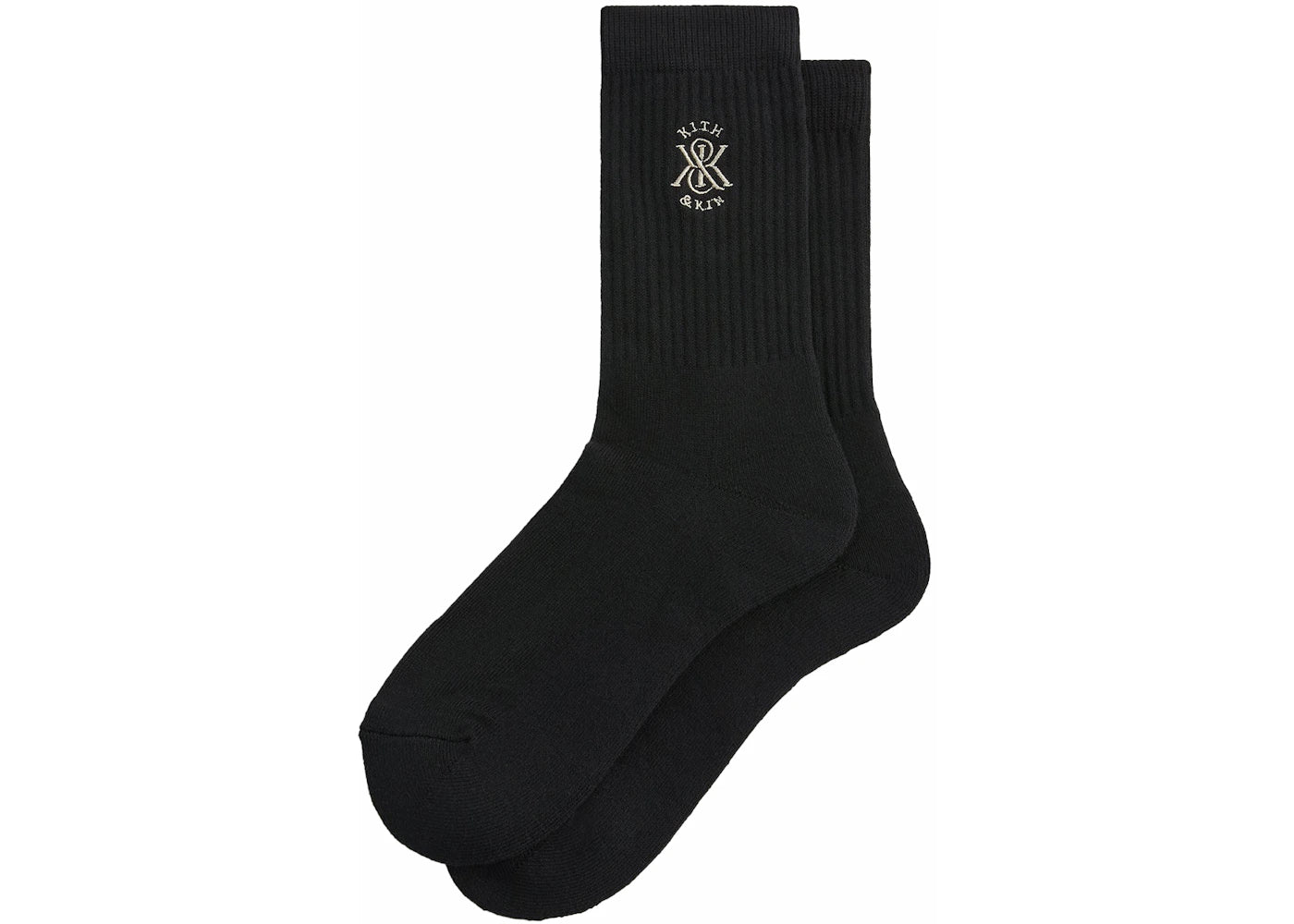 Kith Crest Crew Cotton Socks Black