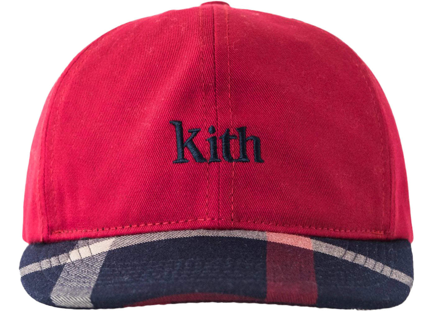 Kith Crest Flat Cap Navy/Red