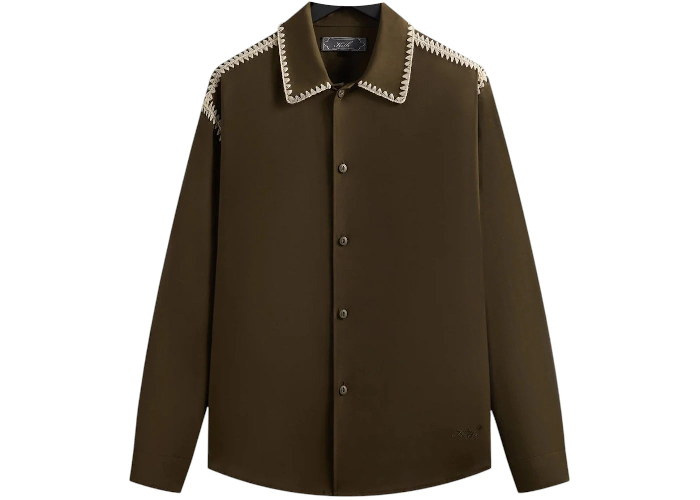 Kith Crochet Detail Apollo Shirt Moss