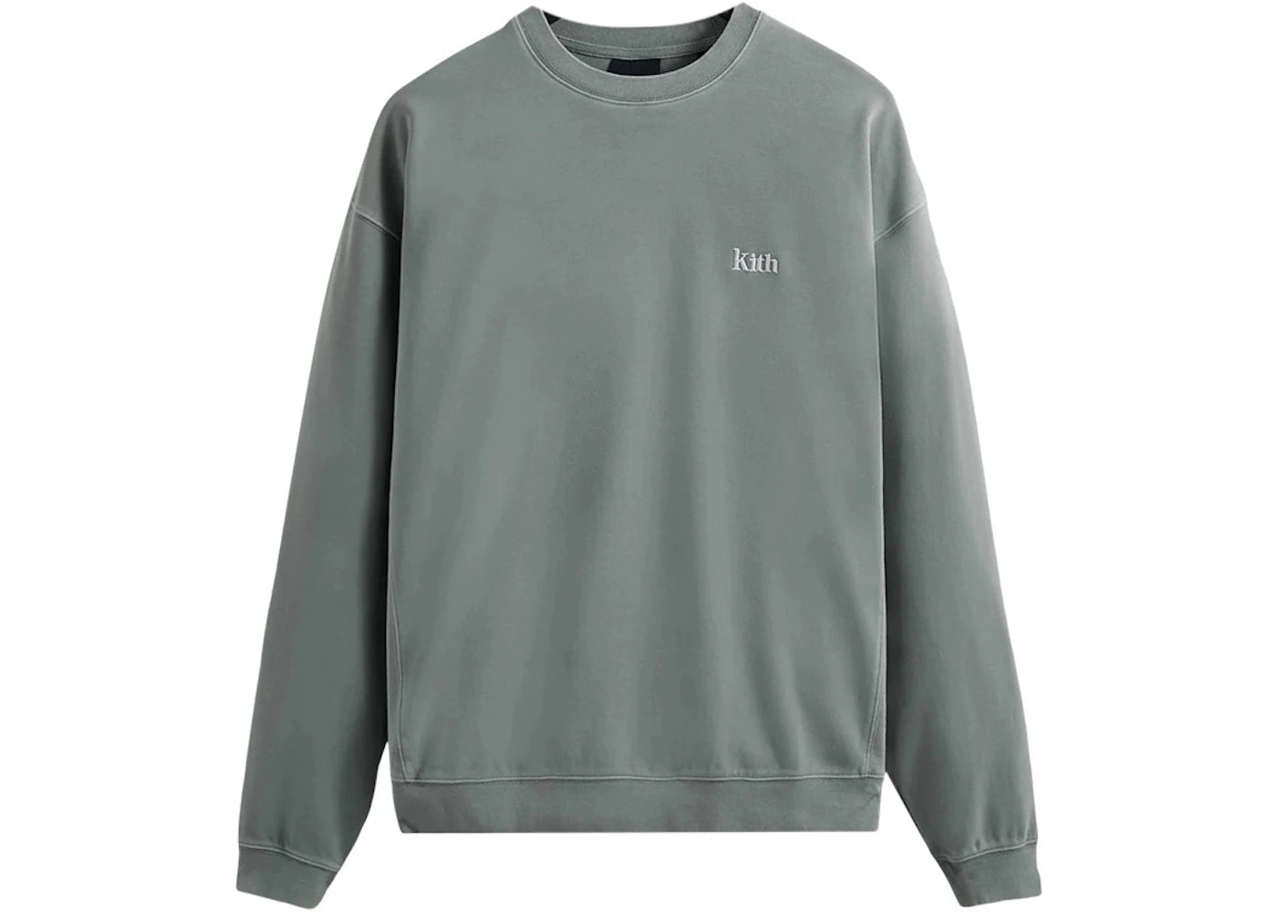 Kith Crystal Wash Interlock Vintage Crewneck Light Indigo