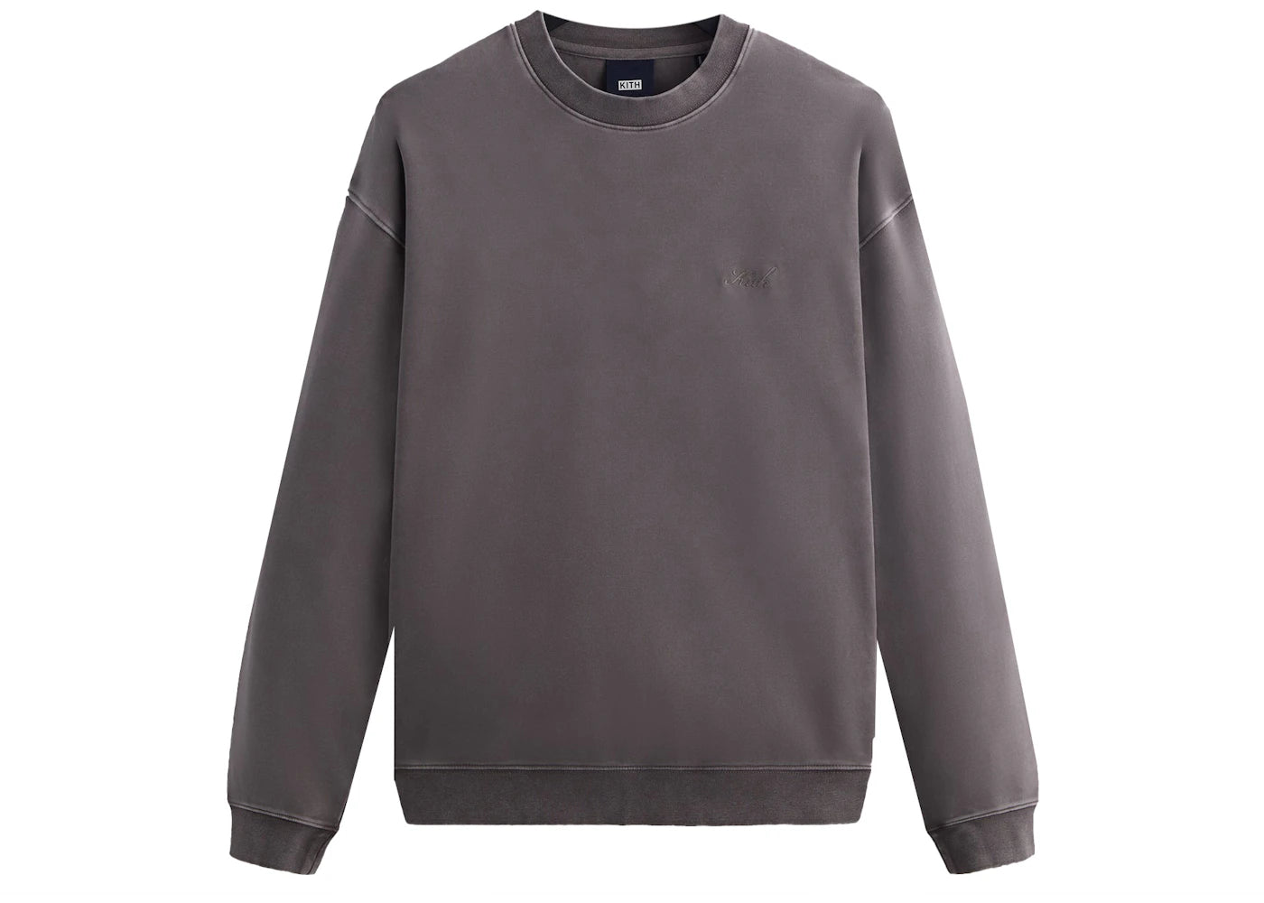 Kith Crystal Wash Interlock Vintage Crewneck Thunder