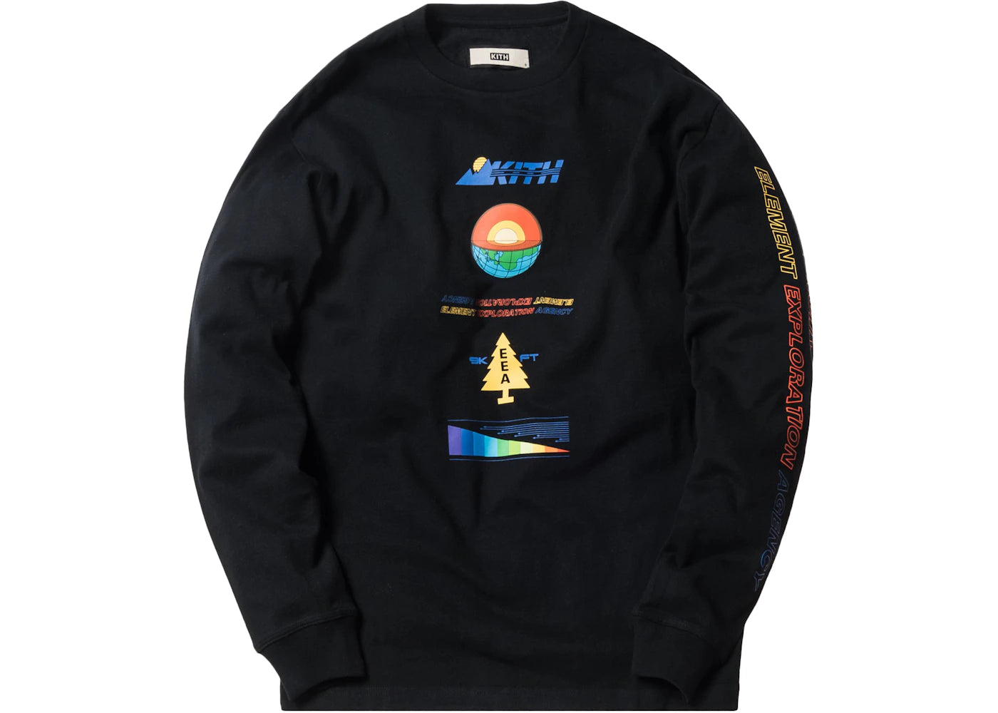 Kith Diagram L/S Tee Black