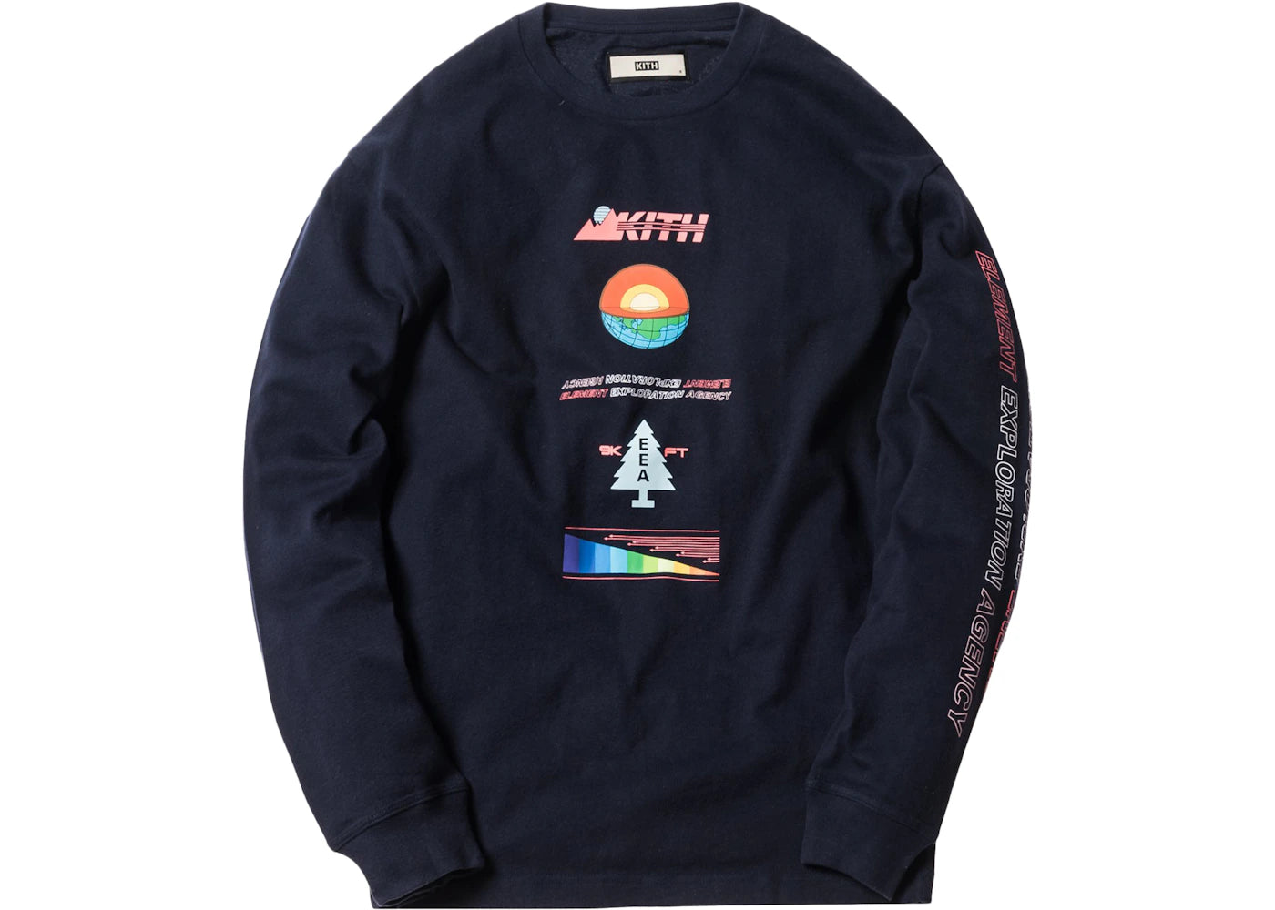 Kith Diagram L/S Tee Navy