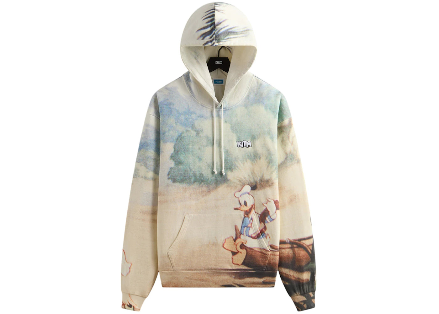 Kith Disney Donald Duck Hawaiian Vintage Nelson Hoodie White