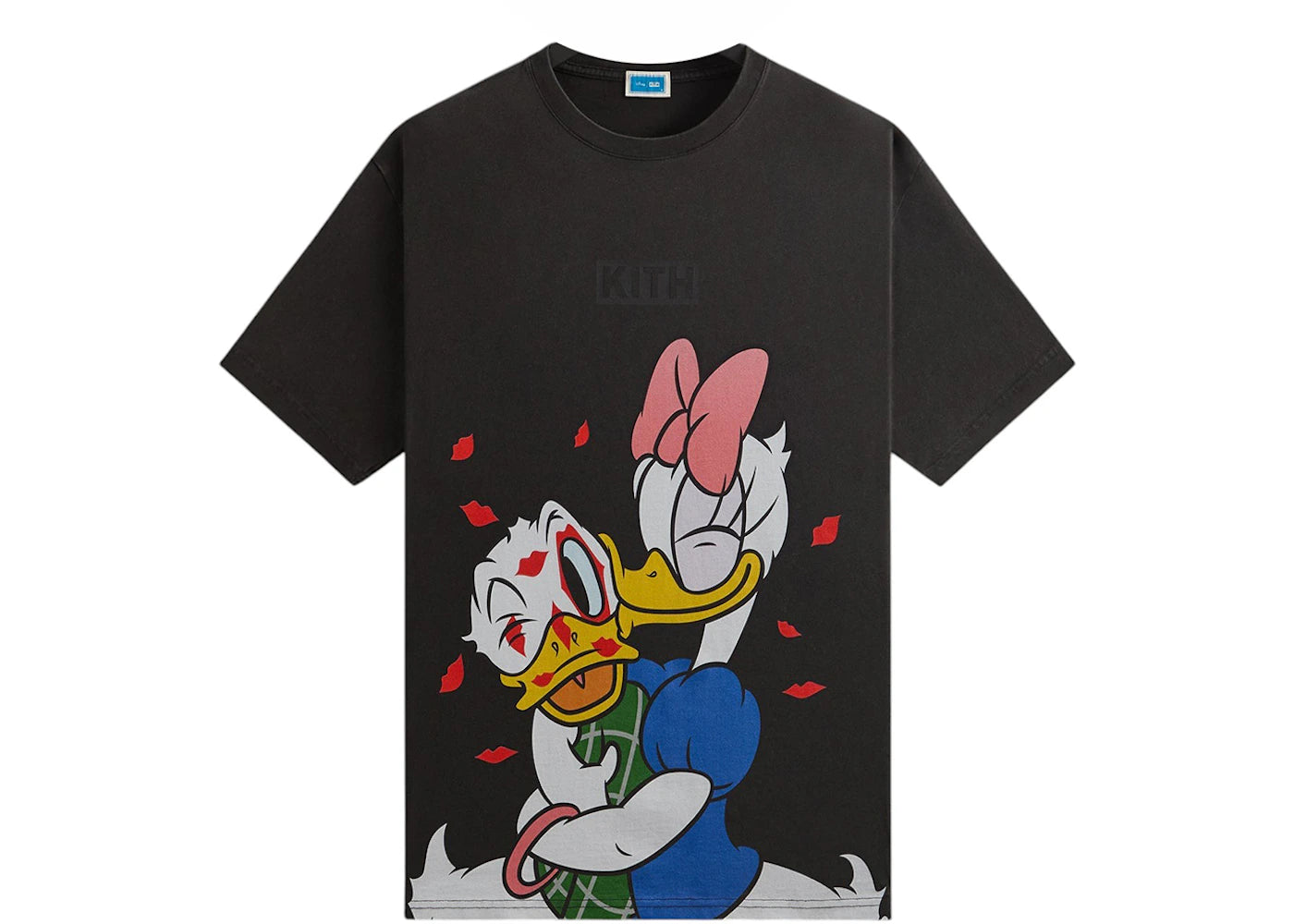 Kith Disney Donald Duck Smooch Vintage Tee Black