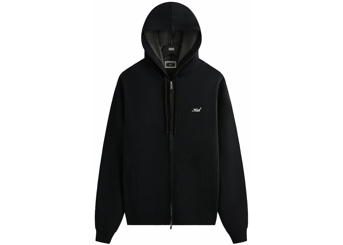 Kith Double Face Williams V Full Zip Hoodie Black