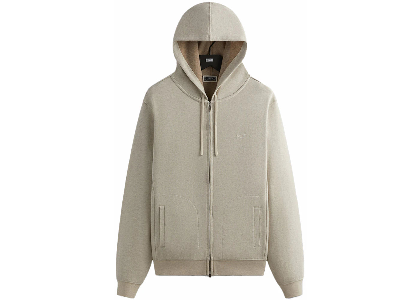 Kith Double Face Williams V Full Zip Hoodie Sandy Heather