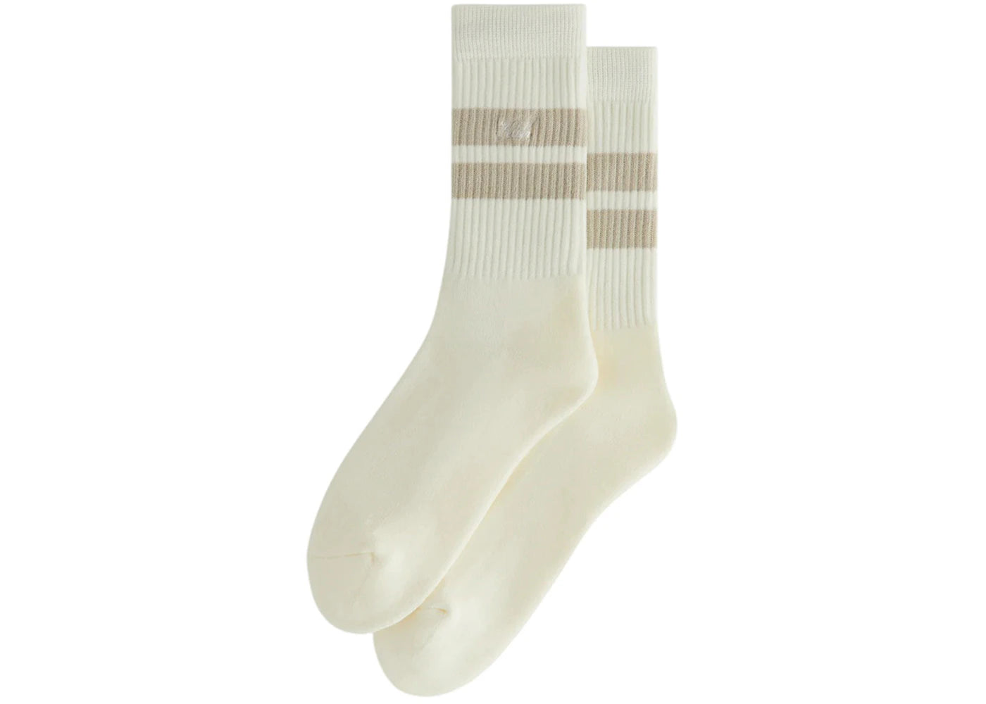 Kith Double Stripe Script Embroidered Cotton Crew Socks Hallow