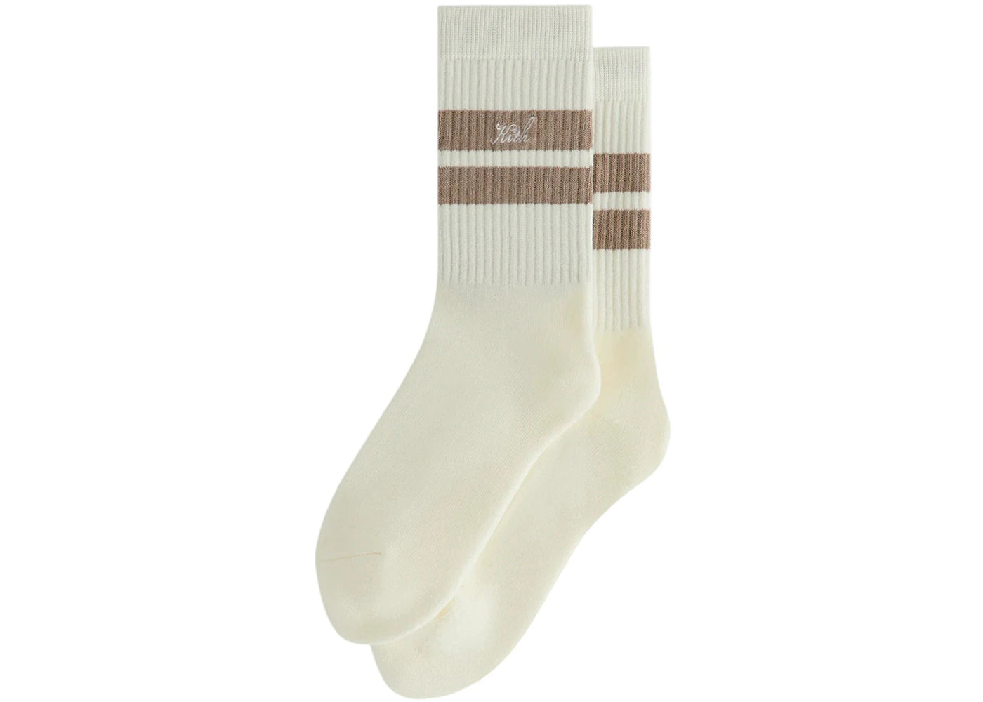 Kith Double Stripe Script Embroidered Cotton Crew Socks Molecule