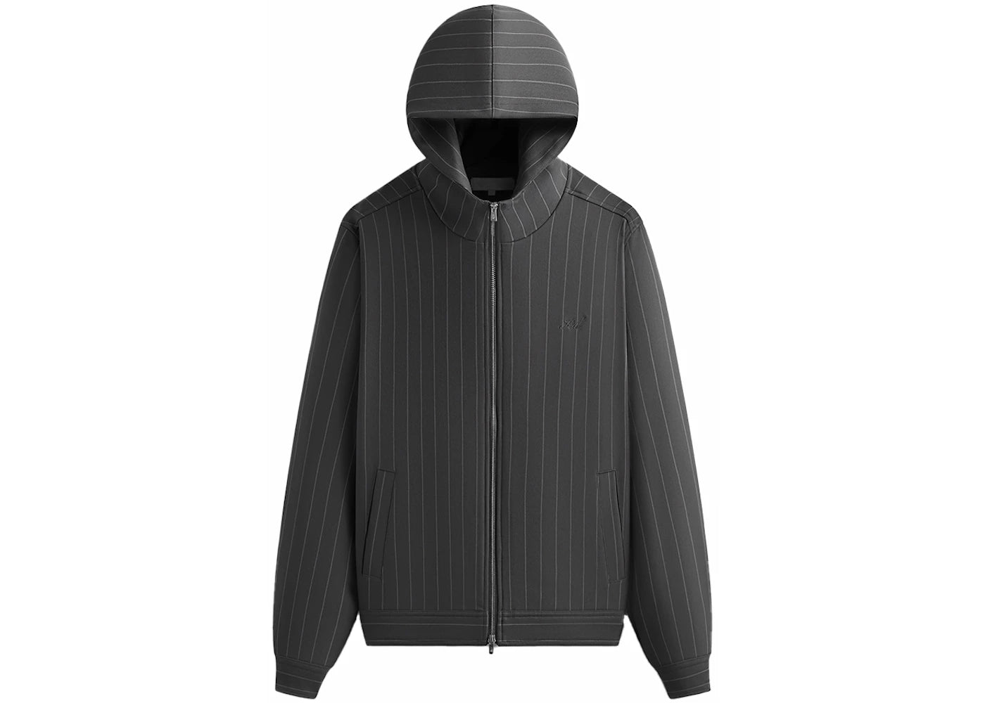 Kith Double Weave Selfridge Zip Up Hoodie Carbon