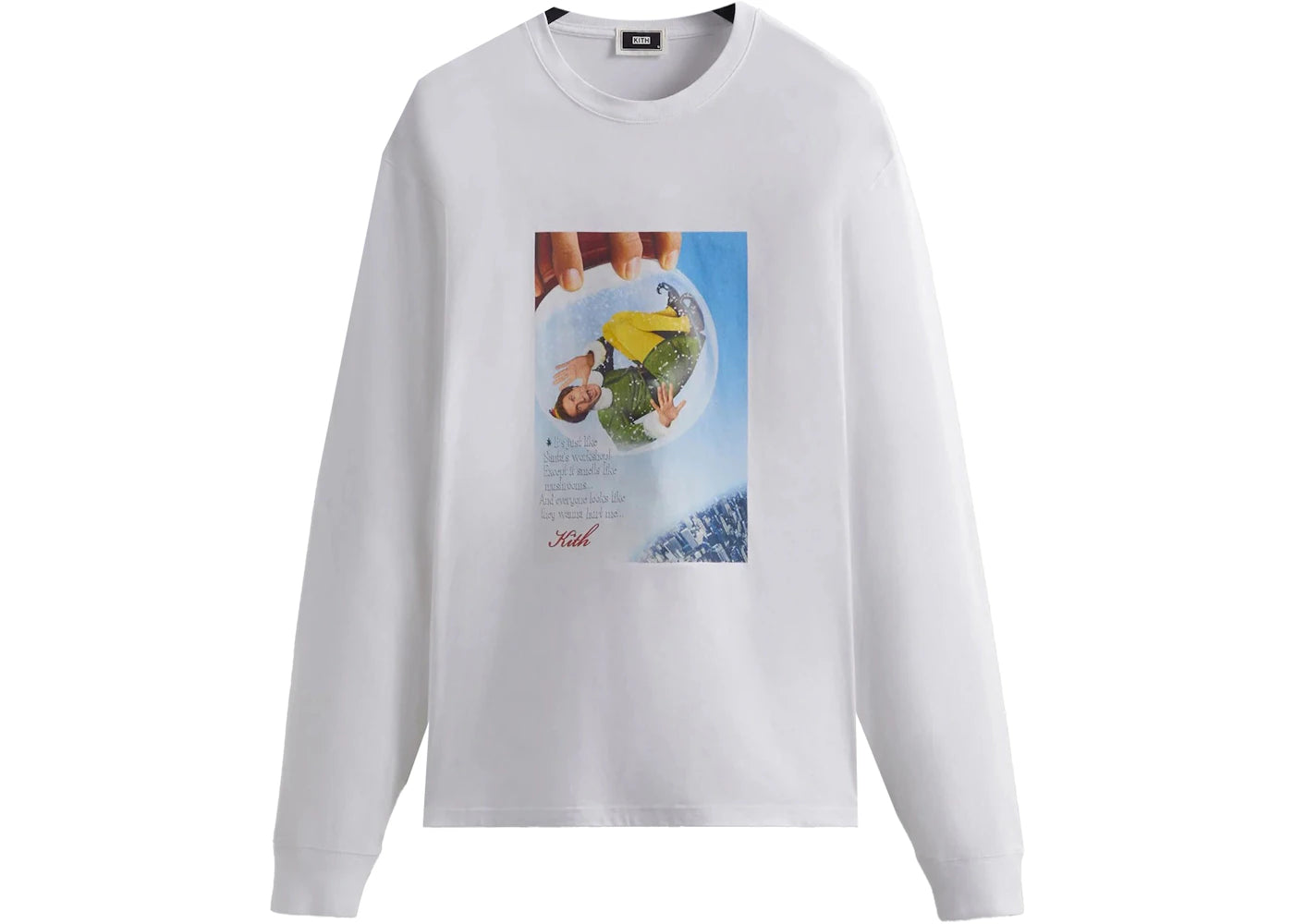 Kith Elf Snow Globe Long Sleeve Tee White