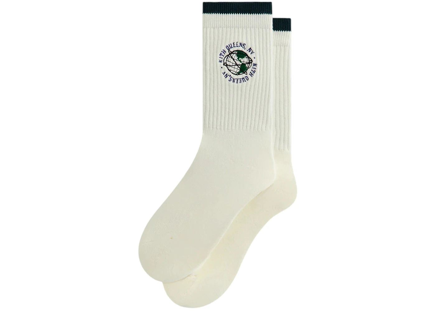 Kith Embroidered Globe Crew Sock Silk