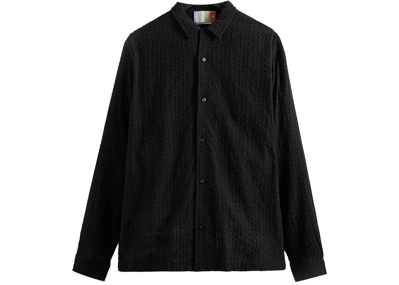 Kith Embroidered Voile L/S Thompson Camp Collar Shirt Black