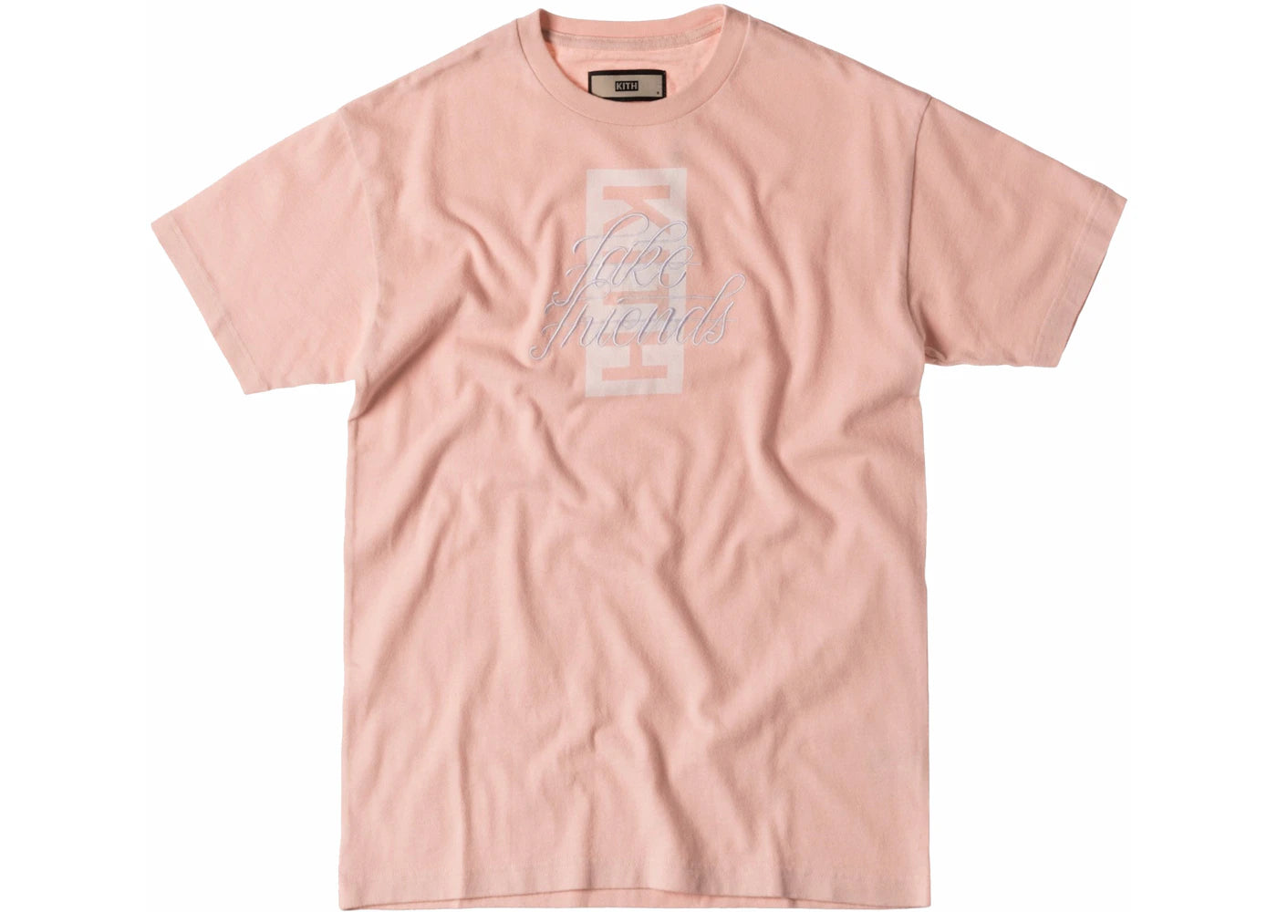 Kith Fake Friends Script Tee Pink