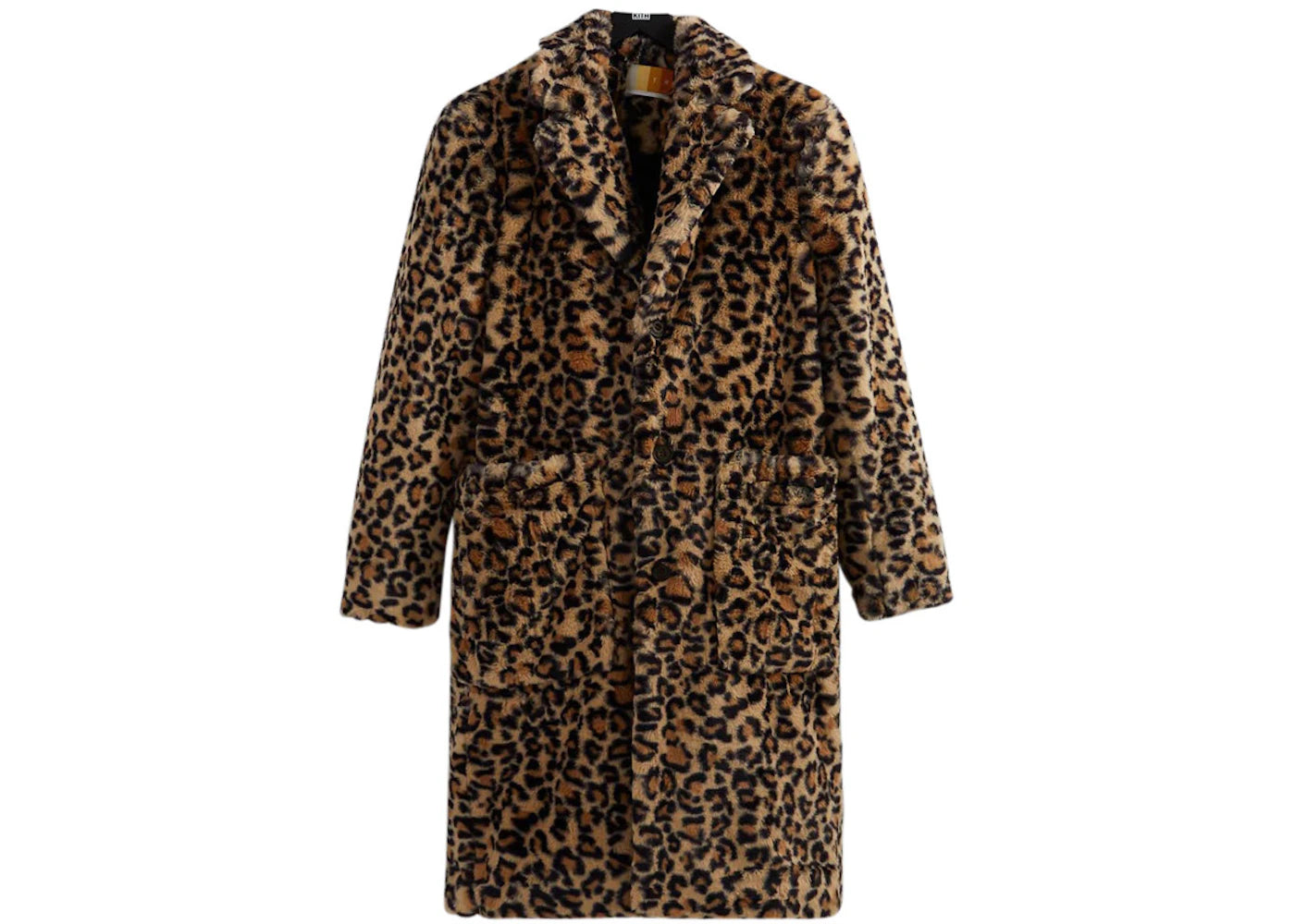 Kith Faux Leopard Patten Overcoat Birch