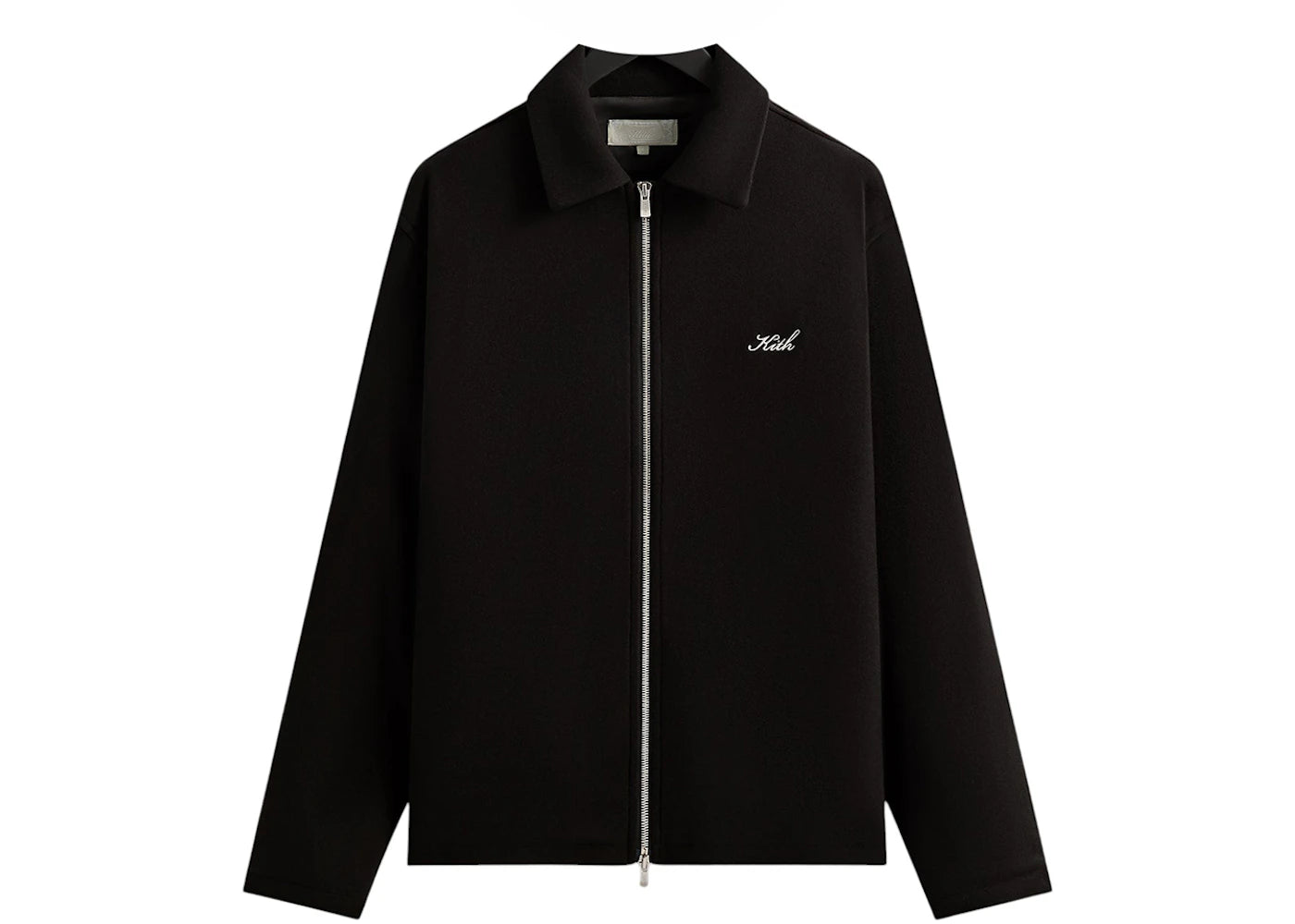 Kith Felted Jersey Lane Coaches Jacket Black