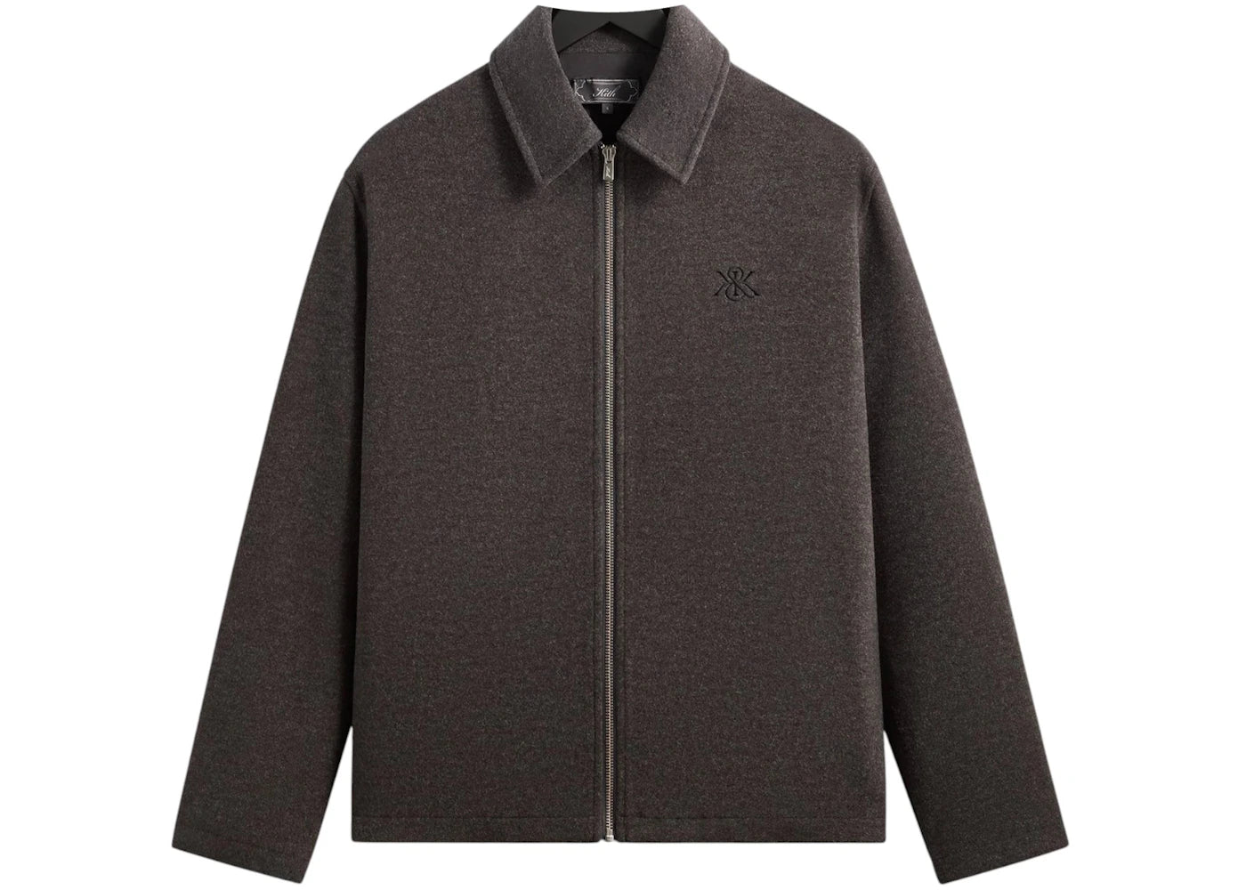 Kith Felted Jersey Lane Coaches Jacket Heather Charcoal