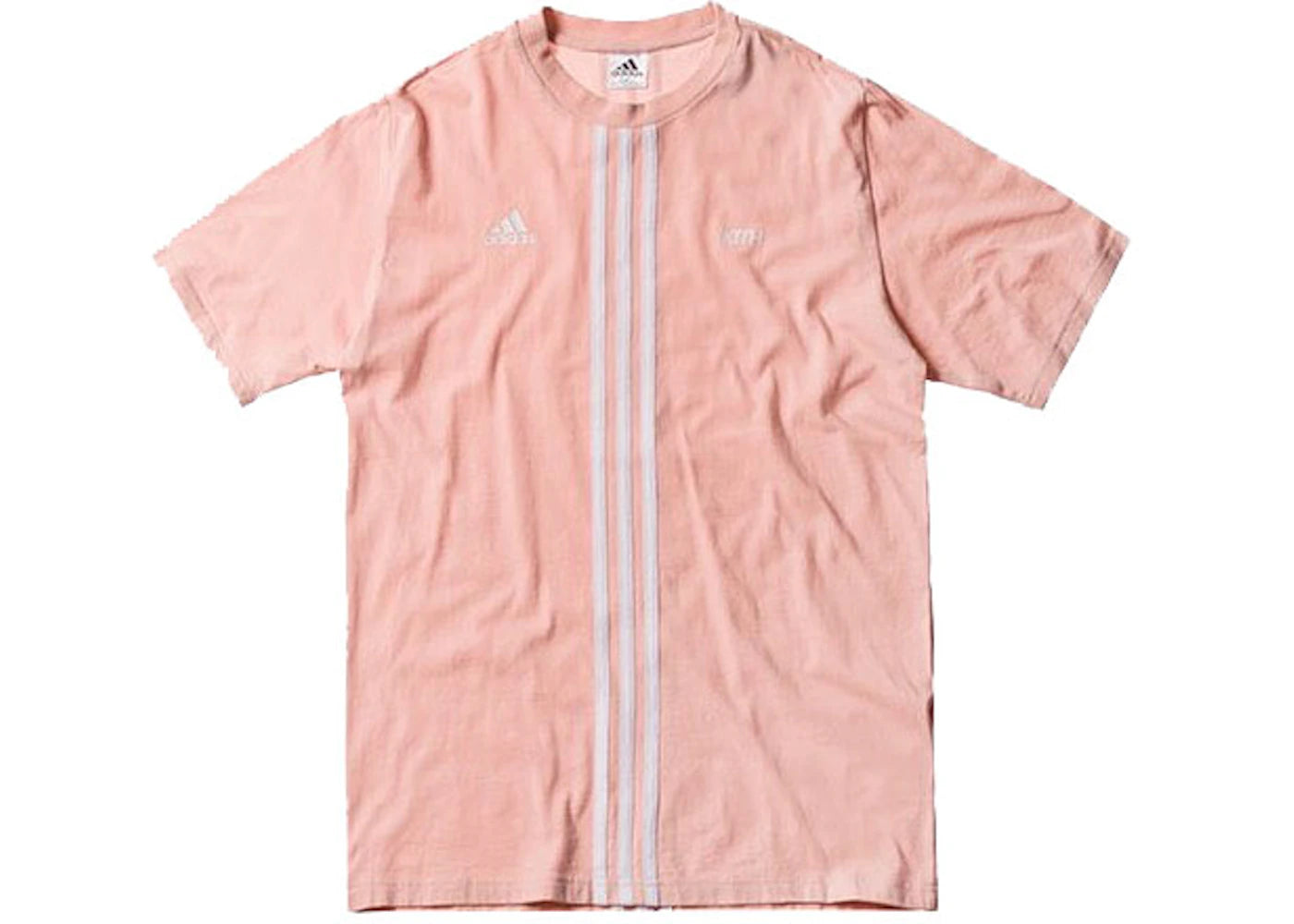 Kith Flamingos Overlay Stripe Tee Pink