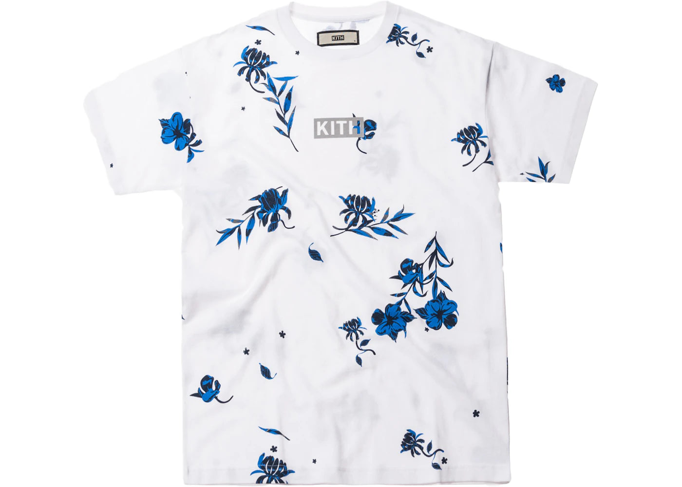 Kith Floral Classic Logo Tee Blue