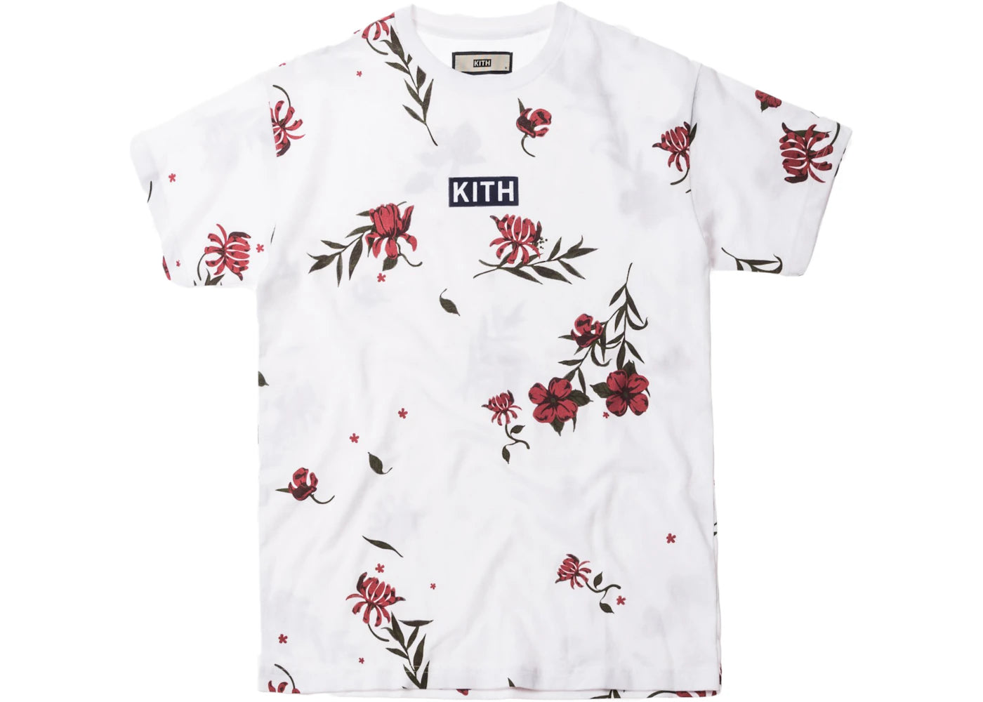 Kith Floral Classic Logo Tee White