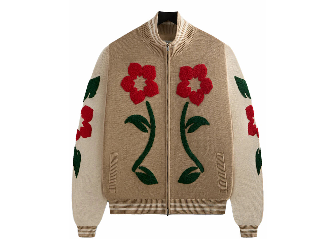 Kith Floral Crest Wyona Full Zip Sweater Canvas