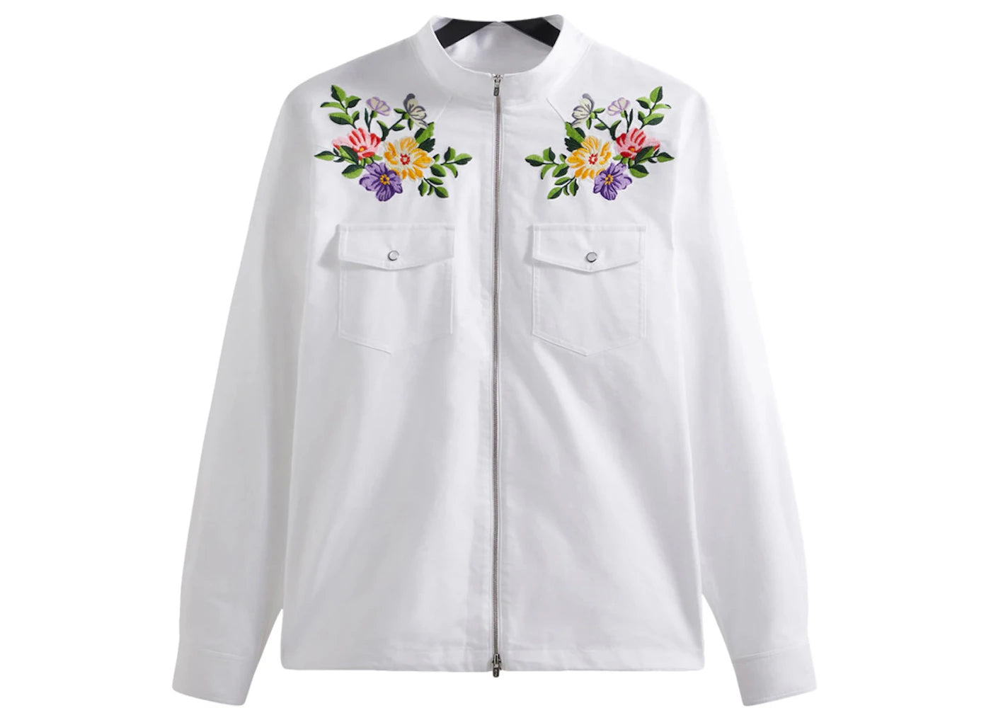 Kith Floral Oxford Blake Zip Front Shirt White