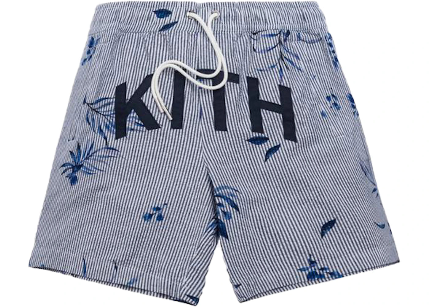 Kith Floral Print Seersucker Shorts Blue