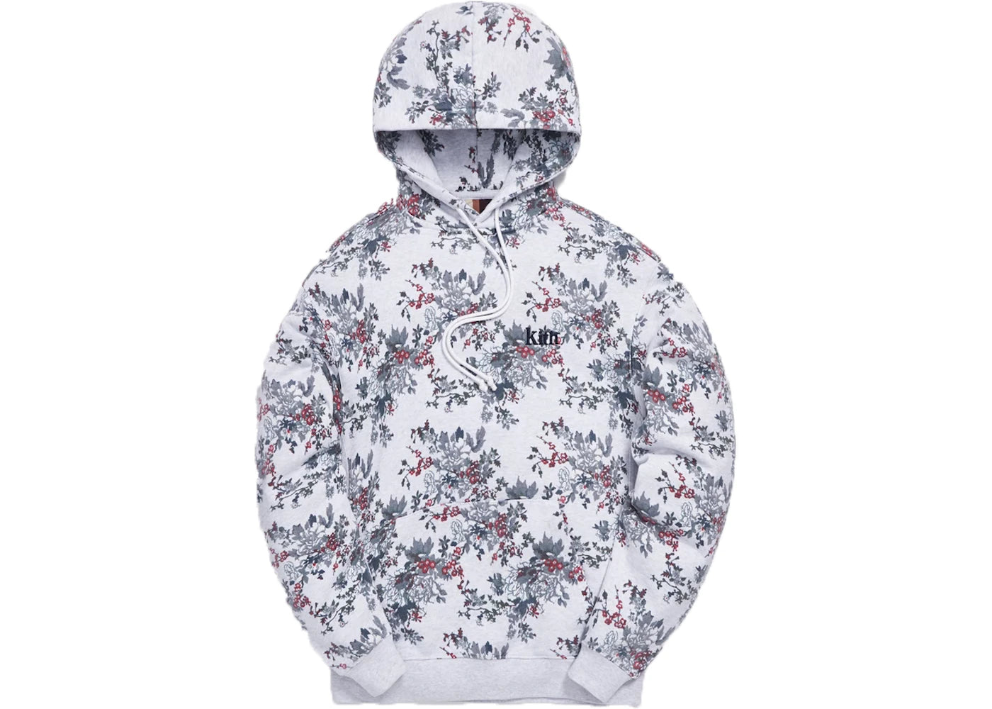 Kith Floral Williams III Hoodie Light Heather Grey