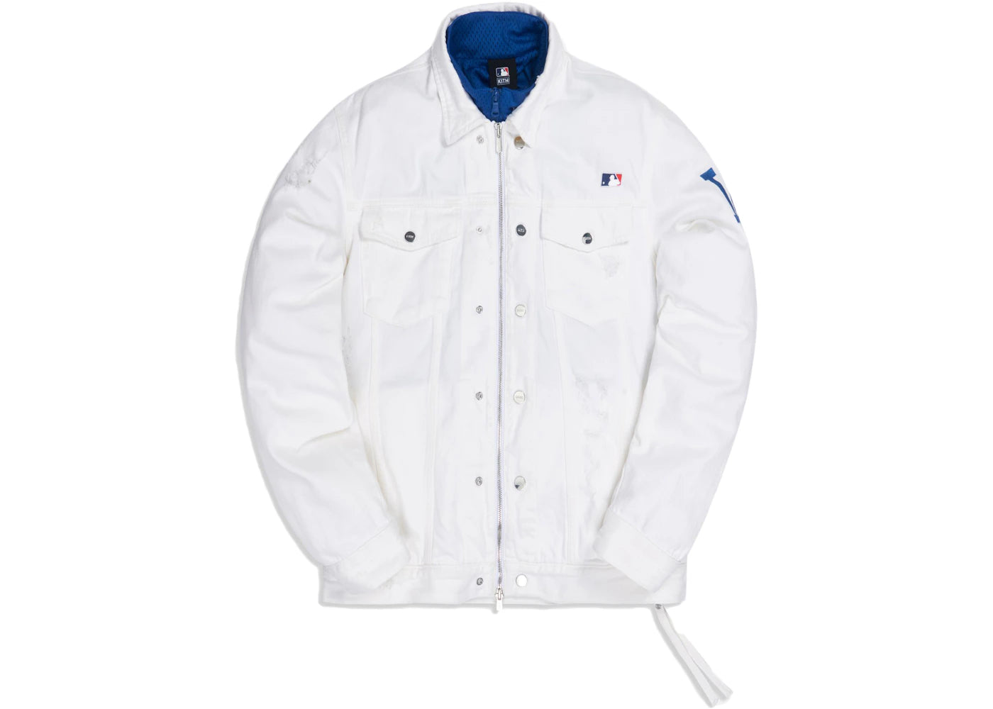 Kith For Major League Baseball Los Angeles Dodgers Laight Denim Jacket White