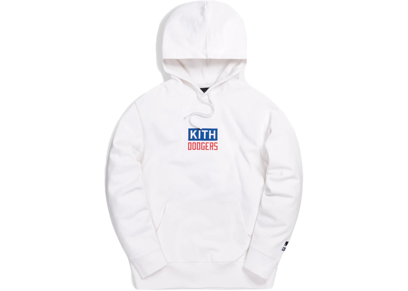 Kith For Major League Baseball Los Angeles Dodgers Logo Script Hoodie White